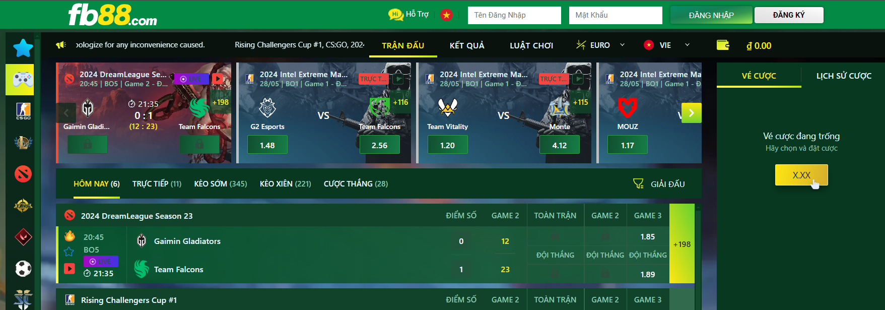 Sanh cuoc FB88 eSports