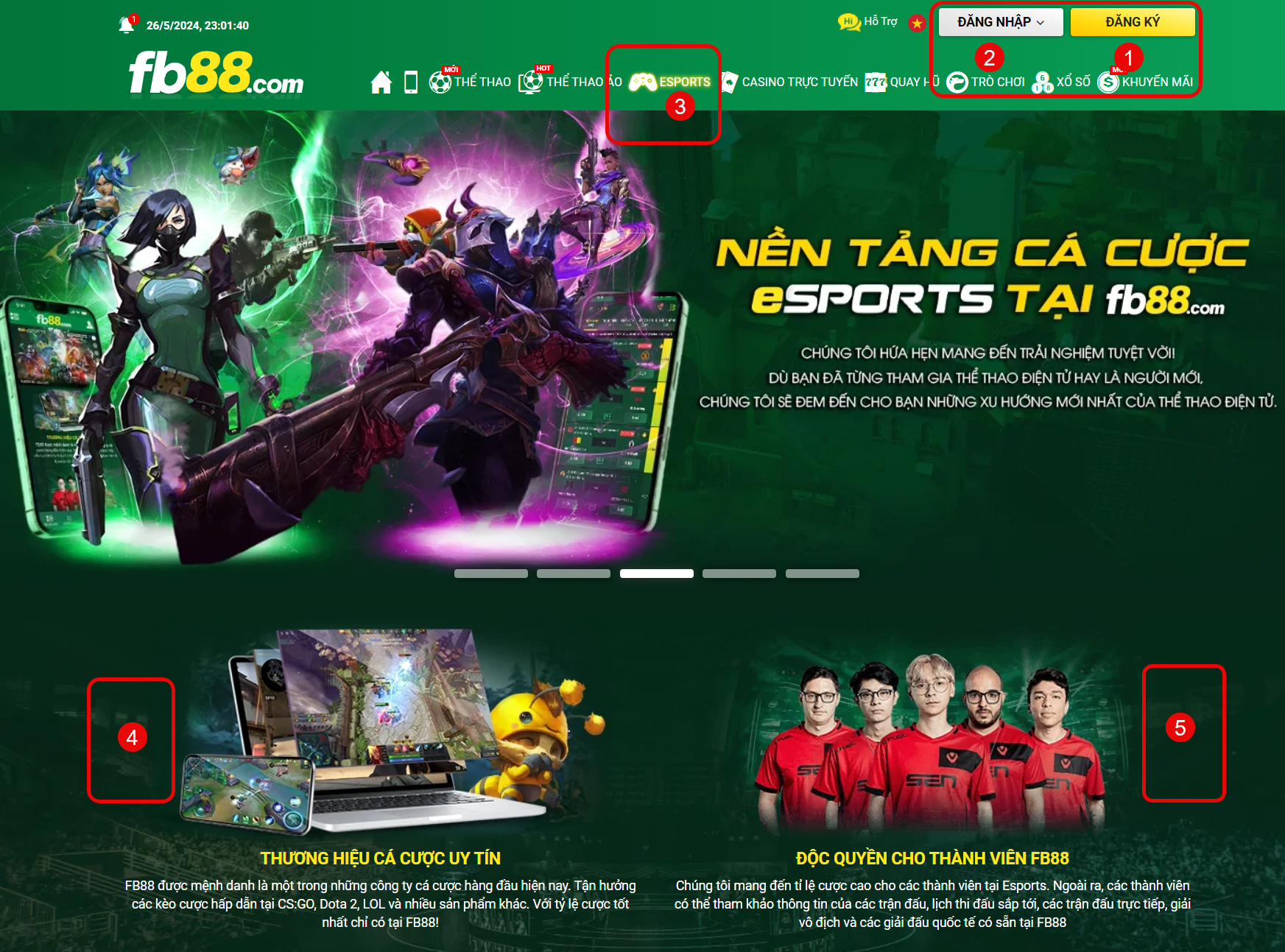 5 buoc tham gia cuoc cung Esports tai FB88